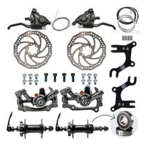 Kit Freio A Disco Alavanca Rapdfire Cubos Rolamentado 36 F Kit Freio A Disco Alavanca Rapdfire Cubos Rolamentado 36 F