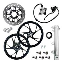 Kit Freio A Disco Cg Fan Start 2014/2024 Roda Pé De Galinha