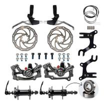 Kit Freio A Disco Manete Adaptador De Pinça Cubo Rolamentado Kit Freio A Disco Manete Adaptador De Pinça Cubo Rolamentado