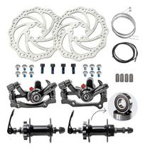 Kit Freio Disco 160mm Bike + Cubo 36f Aluminio Rolamentados Kit Freio Disco 160mm Bike + Cubo 36f Aluminio Rolamentados