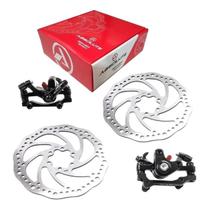 Kit Freio Disco Bike Mecânico Disco Pinças Rotor Absolute Kit Freio Disco Bike Mecânico Disco Pinças Rotor Absolute