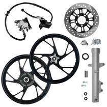 Kit Freio Disco Cg150 Titan Fan 09 A 13 Roda Pé de Galinha