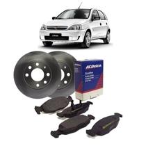 Kit Freio Disco Solido Pastilhas Dianteira 1.0 Pecas Genuinas Gm Corsa 2009 A 2017 Kit2496