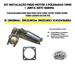 Kit Freio Motor Ford Cargo Leve Carguinho 3 Polegadas 74mm