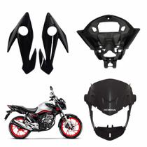 Kit Frente Frontal do Farol Titan 160 Modelo 2022 / Máscara Aranha do Painel Par de Bananinha