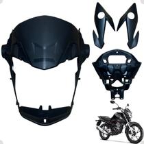 Kit Frente Frontal do Farol Titan 160 Modelo 2022 / Máscara Aranha do Painel Par de Bananinha