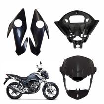 Kit Frente Frontal do Farol Titan 160 Modelo 2022 / Máscara Aranha do Painel Par de Bananinha