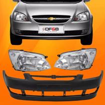 Kit Frente Parachoque Classic + Par Farol 2011 2012 2013 14