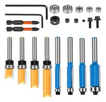Kit Fresa Tupia 6mm Haste Paralela Rolamentada 4 Pçcs Kit Fresa Tupia 6mm Haste Paralela Rolamentada 4 Pçcs