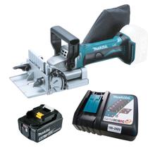 Kit Fresadora de Junção à Bateria DPJ180Z Makita e Bateria 18V 5.0Ah e Carregado