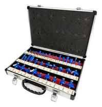 Kit Fresas 35 Peças Para Tupia 1,4 Com Maleta Alumínio Kit Fresas 35 Peças Para Tupia 1,4 Com Maleta Alumínio