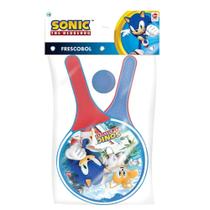 Kit Frescobol Infantil Sonic 2 Raquetes E Bolinha Lider