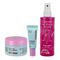 Kit Frescor e Hidratação Facial Kokeshi Pele de Porcelana Olhos de Gueixa e Body Splash Nº1 Kit Frescor e Hidratação Facial Kokeshi Pele de Porcelana Olhos de Gueixa e Body Splash Nº1