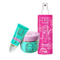 Kit Frescor e Hidratação Kokeshi Pele de Porcelana Olhos de Gueixa e Cheiro de Rica - Kokeshi Cosmeticos Kit Frescor e Hidratação Kokeshi Pele de Porcelana Olhos de Gueixa e Cheiro de Rica - Kokeshi Cosmeticos