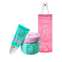 Kit Frescor e Hidratação Kokeshi Pele de Porcelana Olhos de Gueixa e Cheiro de Rica