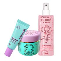 Kit Frescor Hidratação Kokeshi Pele de Porcelana Olhos Gueixa Cheiro Rica N3 Floral Intenso Adocicado Kit Frescor Hidratação Kokeshi Pele de Porcelana Olhos Gueixa Cheiro Rica N3 Floral Intenso Adocicado