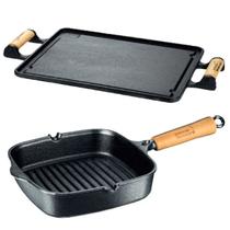 Kit Frigideira Cook Grill E Chapa De Ferro 25x46 Preço Único