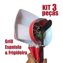 Kit Frigideira Grill + Espátula Revestimento Cerâmica - Fratelli