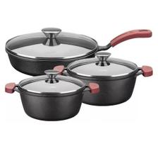 Kit Frigideira Nº 24 E Caçarola Nº 18 E Nº 20 C/ Tampa Mta Kit Frigideira Nº 24 E Caçarola Nº 18 E Nº 20 C/ Tampa Mta