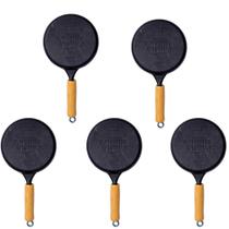 Kit Frigideira P/ Porções e Tapiocas Panela Mineira Cabo Madeira Escolha Seu Kit Kit Frigideira P/ Porções e Tapiocas Panela Mineira Cabo Madeira Escolha Seu Kit