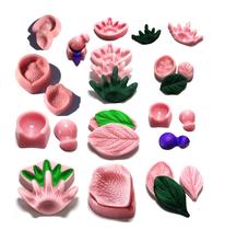 Kit frisadores de eva para flores rosas p m g 12 peças - Compoflex