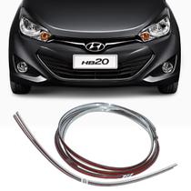 Kit Friso Cromado Grade Inferior + Grade Milha Hyundai Hb20
