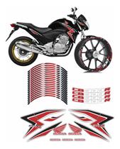 Kit Friso De Roda + Carenagem Honda Cb 300r 2015 Vermelho