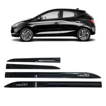 Kit Friso Lateral Hyundai HB20 Hatch Preto Onix (Pintado)