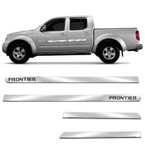 Kit Friso Lateral Personalizado Largo Cor Cromado Frontier 2008 a 2023 4 Portas