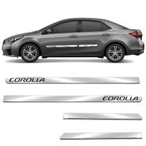 Kit Friso Lateral Personalizado Largo Cromado Corolla 2008 a 2023 4 Portas