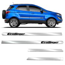 Kit Friso Lateral Personalizado Largo Cromado Ecosport 2013 a 2020 4 Portas