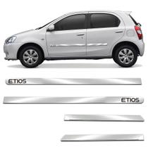 Kit Friso Lateral Personalizado Largo Cromado Etios 2012 a 2023 4 Portas
