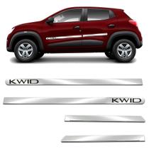Kit Friso Lateral Personalizado Largo Cromado Kwid 2017 2018 2019 2020 4 Portas