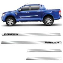 Kit Friso Lateral Personalizado Largo Cromado Ranger 2013 a 2023 4 Portas