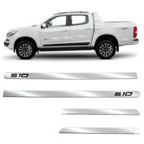 Kit Friso Lateral Personalizado Largo Cromado S10 1995 a 2023 4 Portas