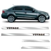 Kit Friso Lateral Personalizado Largo Cromado Voyage 2011 a 2023 4 Portas