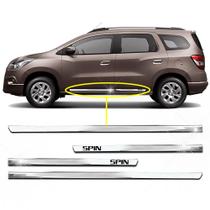 Kit Friso Lateral Personalizado Modelo Slim Inferior Cor Cromado Spin 2012 a 2020 4 Portas