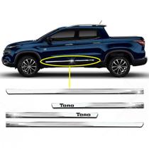 Kit Friso Lateral Personalizado Modelo Slim Inferior Cor Cromado Toro 2016 a 2024 4 Portas