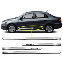 Kit Friso Lateral Personalizado Modelo Slim Inferior Cor Cromado Voyage G5/6/7/8 2009/2020 4 Portas