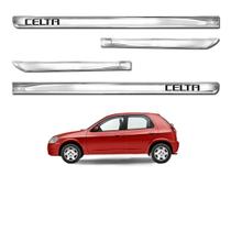 Kit Friso Lateral Personalizado Modelo X-Treme Cor Cromado Celta 2002 a 2012 4 Portas