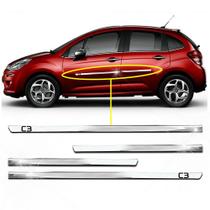 Kit Friso Lateral Personalizado Slim Cromado C3 2013 a 2020 4 Portas