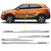 Kit Friso Lateral Personalizado Slim Cromado Creta 2016 a 2023 4 Portas