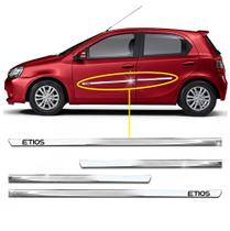 Kit Friso Lateral Personalizado Slim Cromado Etios 2012 a 2023 4 Portas