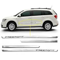 Kit Friso Lateral Personalizado Slim Cromado Freemont 2011 a 2015 4 Portas