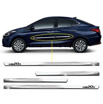 Kit Friso Lateral Personalizado Slim Cromado Hb20s 2013 a 2023 4 Portas