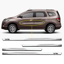 Kit Friso Lateral Personalizado Slim Cromado Spin 2012 a 2023 4 Portas