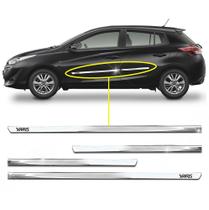 Kit Friso Lateral Personalizado Slim Cromado Yaris 2018 a 2023 4 Portas