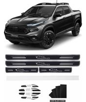 Kit Friso Lateral + Soleira + Maçaneta Fiat Toro Road Kit Friso Lateral + Soleira + Maçaneta Fiat Toro Road