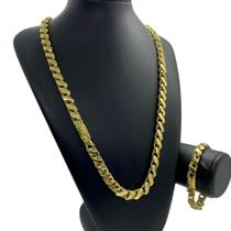 Kit Friso S 10mm + Pulseira Banhado a Ouro 18K Premium Kit Friso S 10mm + Pulseira Banhado a Ouro 18K Premium