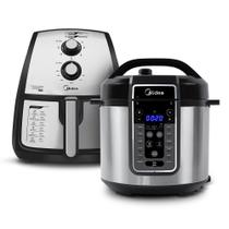 Kit Fritadeira Airfryer 4L cor Inox + Panela de Pressão 6L MasterSteam